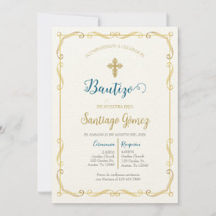 Invitación de bautismo para niño einladung