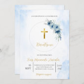 Invitación de bautismo para niño einladung (Vorne/Hinten)