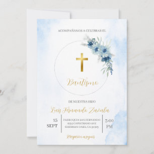 Invitación de bautismo para niño einladung