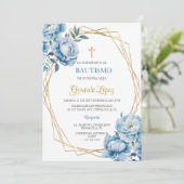 Invitación de bautismo para niño einladung (Stehend Vorderseite)