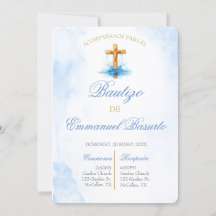 Invitación de bautismo para niño einladung
