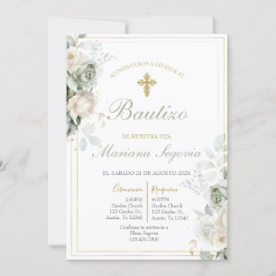 Invitación de bautismo sage en español einladung
