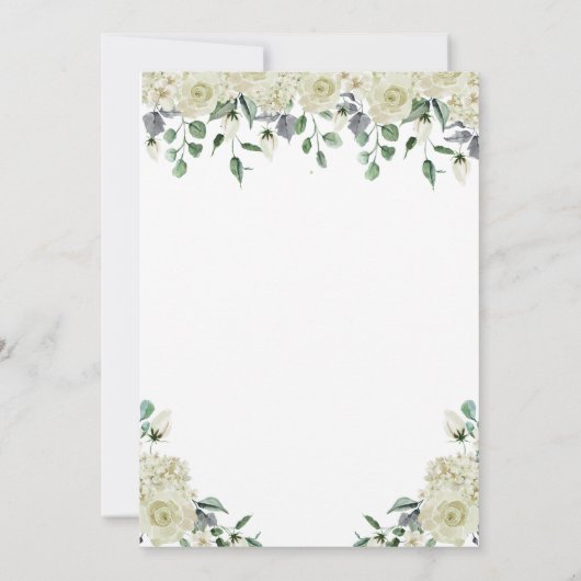 Invitación de Bautizo con Flores Taufe Einladung (Rückseite)