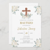 Invitación de bautizo en español einladung (Vorne/Hinten)