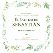 Invitación de bautizo neutral einladung