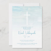 Invitación de Bautizo Niño Azul Spanien Einladung (Vorderseite)