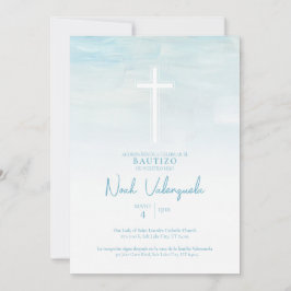 Invitación de Bautizo Niño Azul Spanien Einladung