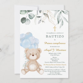 Invitación de Bautizo Y Primer Añito Einladung