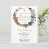 Invitación de Bautizo Y Primer Añito Einladung (Stehend Vorderseite)