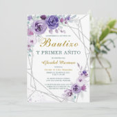 Invitación de Bautizo Y Primer Añito Einladung (Stehend Vorderseite)