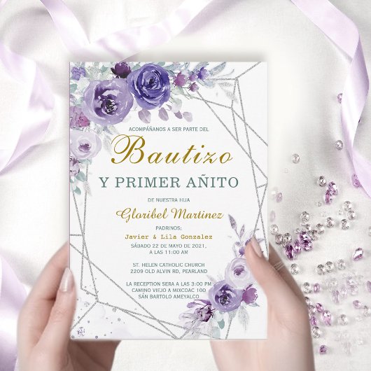 Invitación de Bautizo Y Primer Añito Einladung