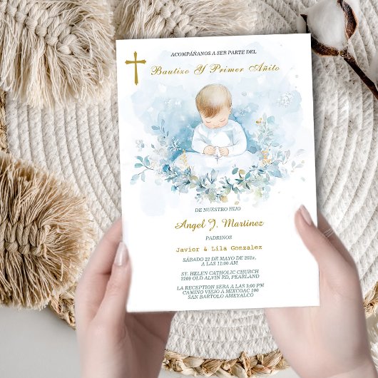 Invitación de Bautizo Y Primer Añito Einladung