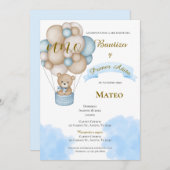 Invitación de Bautizo y primer año en español Einladung (Vorne/Hinten)