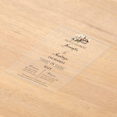 Invitación de boda beige con anillo acryleinladungen (Ablage )