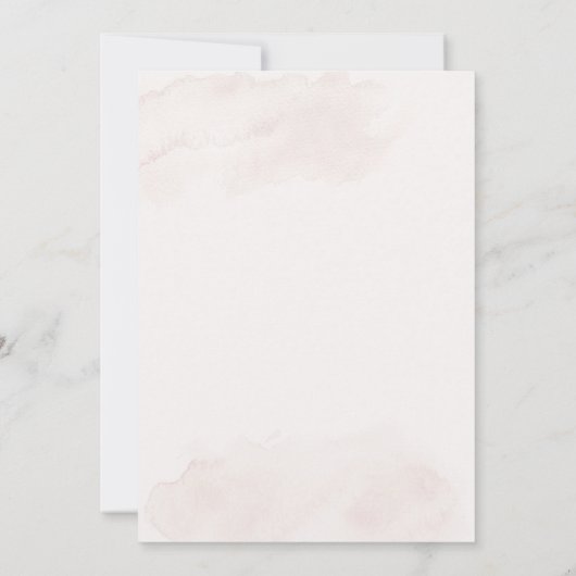 Invitación de boda beige con flor blanca einladung (Rückseite)