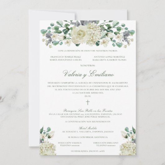 Invitación de Boda Catolica Einladung (Vorderseite)