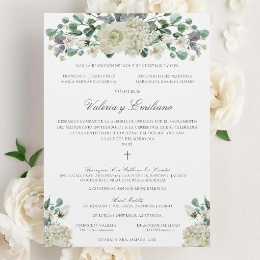 Invitación de Boda Catolica Einladung