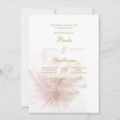 Invitación de boda con flor blanca einladung (Vorderseite)