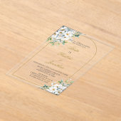 Invitacion de boda con ramo blanco acryleinladungen (Ablage )