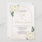 Invitacion de boda con ramo blanco einladung (Vorderseite)