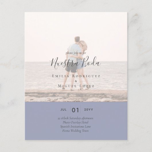 Invitación de Boda con Superposición de Fotos Flyer (Vorne)