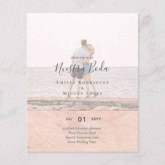 Invitación de Boda con Superposición de Fotos Flyer (Vorne)