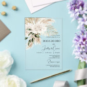 Invitación de boda de oro acryleinladungen (In Situ (Hochzeit))