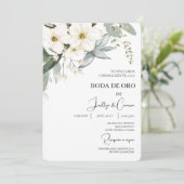 Invitación de boda de oro einladung (Stehend Vorderseite)