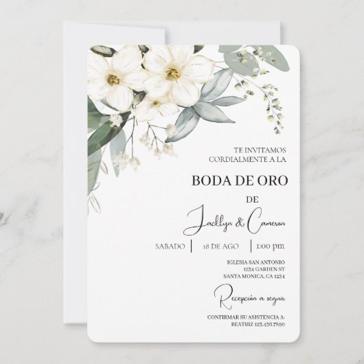 Invitación de boda de oro einladung (Vorderseite)
