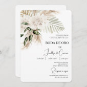 Invitación de boda de oro einladung (Vorne/Hinten)