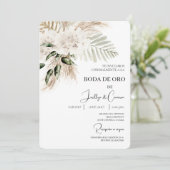 Invitación de boda de oro einladung (Stehend Vorderseite)