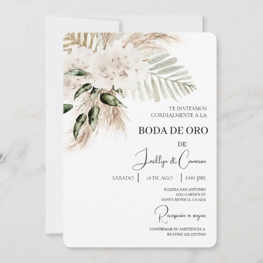 Invitación de boda de oro einladung (Vorderseite)