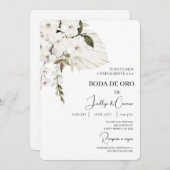 Invitación de boda de oro einladung (Vorne/Hinten)