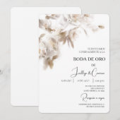 Invitación de boda de oro einladung (Vorne/Hinten)
