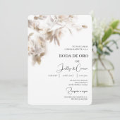 Invitación de boda de oro einladung (Stehend Vorderseite)