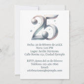 Invitación de boda de plata de 25 años con foto einladung (Rückseite)