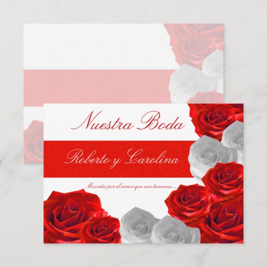 Invitación de Boda Einladung (Vorne/Hinten)