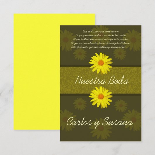 Invitación de Boda Einladung (Vorne/Hinten)