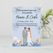 Invitación de Boda Einladung (Stehend Vorderseite)
