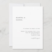 Invitación de boda elegante | Spanische Hochzeit Einladung (Vorderseite)