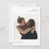 Invitación de Boda Elegante y Moderna Einladung (Vorderseite)