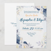 Invitación de Boda Elegante y Personalizada Einladung (Vorne/Hinten)