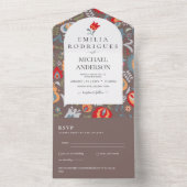 Invitación de Boda Español Inglés UAwg FOLKART All In One Einladung (Innen Boden)