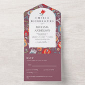 Invitación de Boda Español Inglés UAwg FOLKART All In One Einladung (Innen Boden)