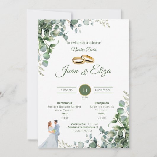 Invitación de Boda Nature Einladung (Vorderseite)
