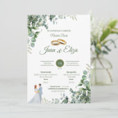 Invitación de Boda Nature Einladung (Stehend Vorderseite)