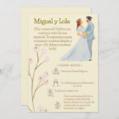 Invitación de Boda  Personalizable  Einladung (Vorne/Hinten)