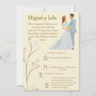 Invitación de Boda Personalizable Einladung