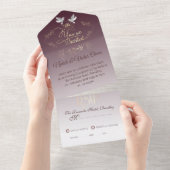 invitación de boda personalizada con anillos all in one einladung (Abreißen)