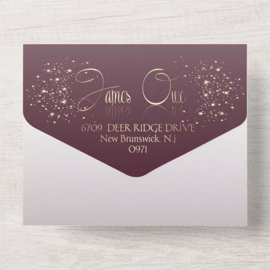 invitación de boda personalizada con anillos all in one einladung (Rückseite)